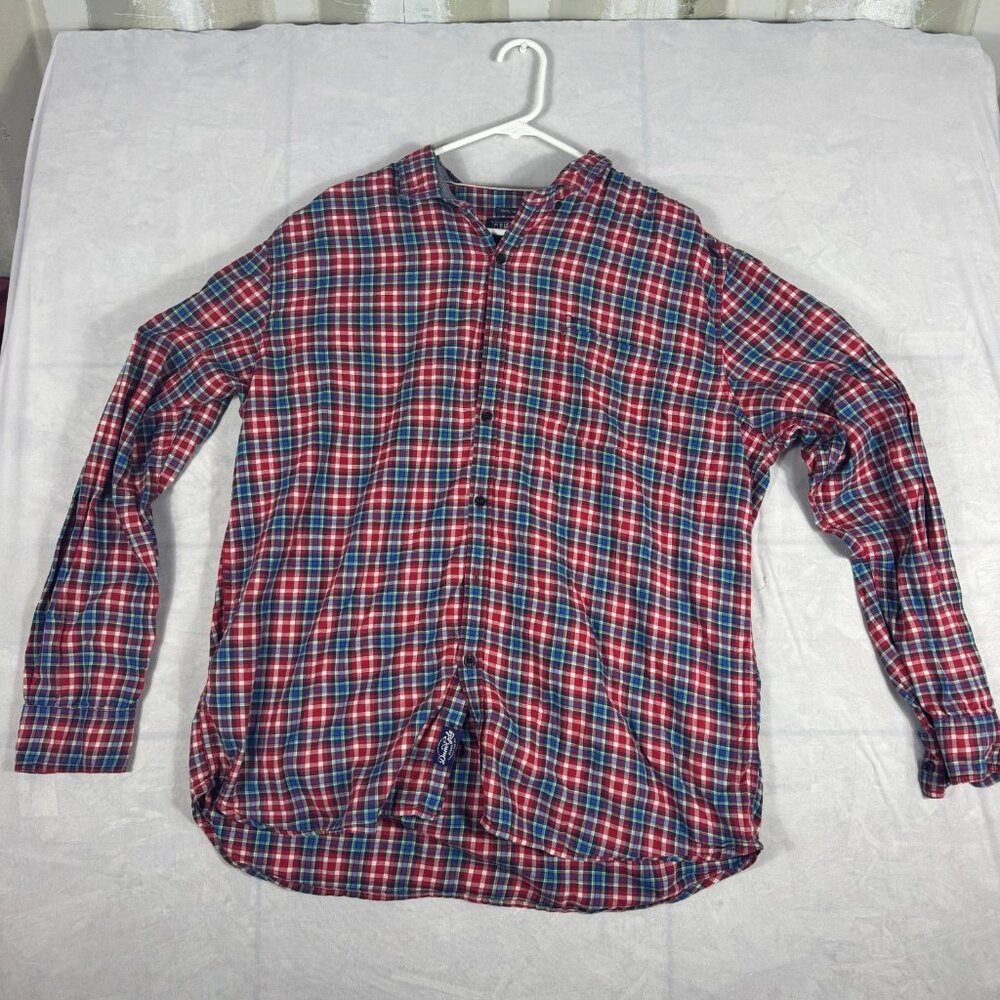 Flying Machine Men's Button-Up Shirt Multicolor‎ Plaid The Big Guy Long Sleeve